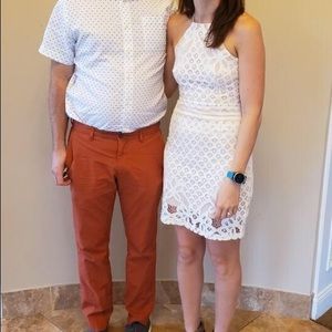 White Lace LuLu’s Dress with keyhole back